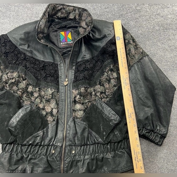 Vintage Patchwork Leather & Lace Jacket - Picture 13 of 16